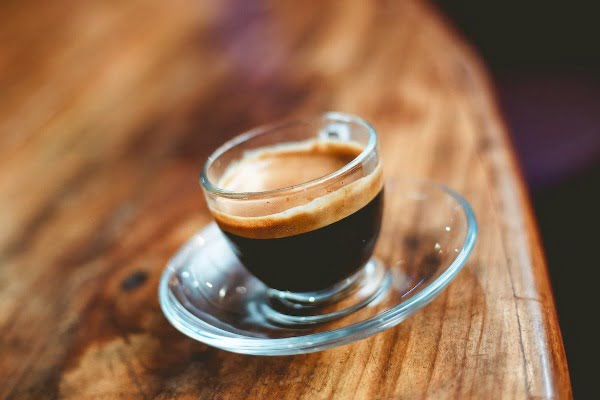 ristretto koffie in glas