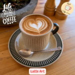Latte art hart-